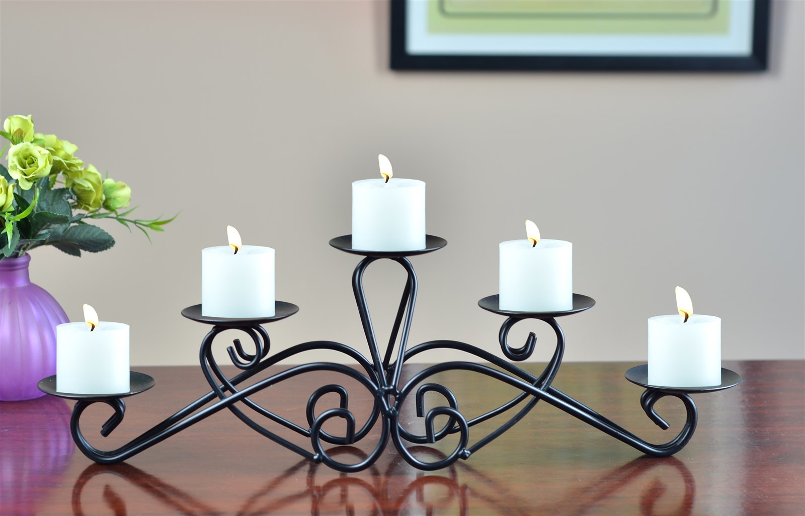 home table decoration candeladra metal candle holder