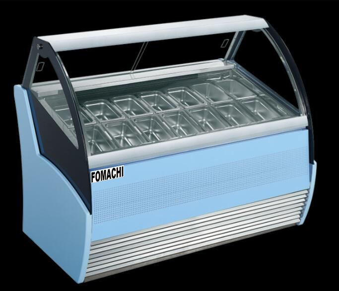 Hot Sale Commercial Ice Cream Showcase R404a Refrigerant Ice