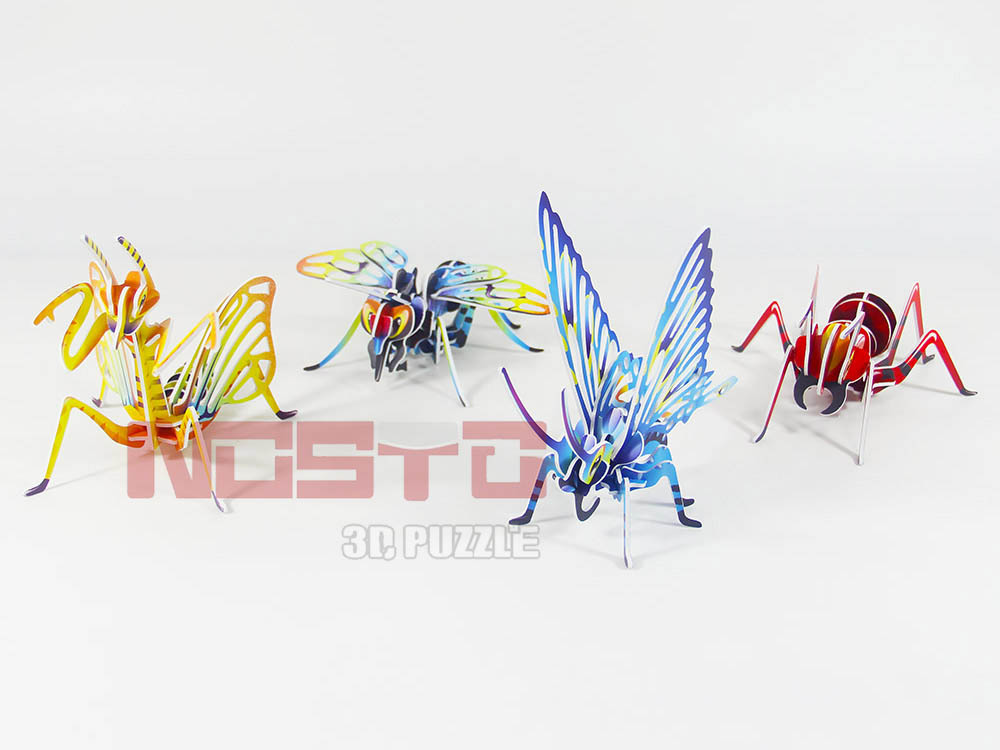 Handeye coordination toys with different insect mould toys for 3D puzzle