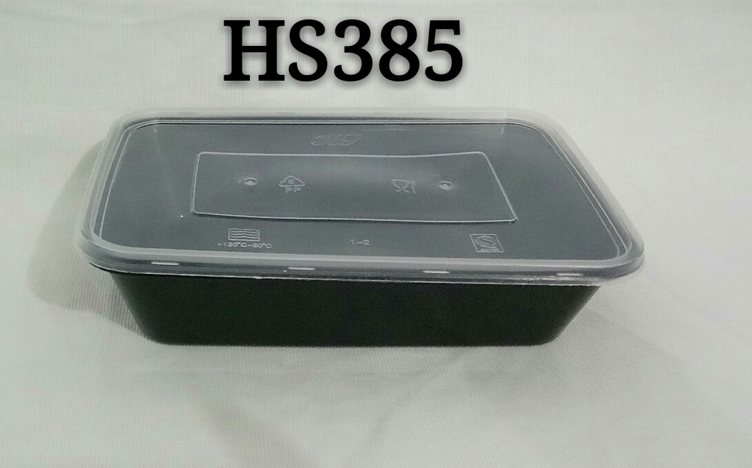 Rectangle 500mL Disposable PP Plastic Microwave Safe Food Container with Flat Lid