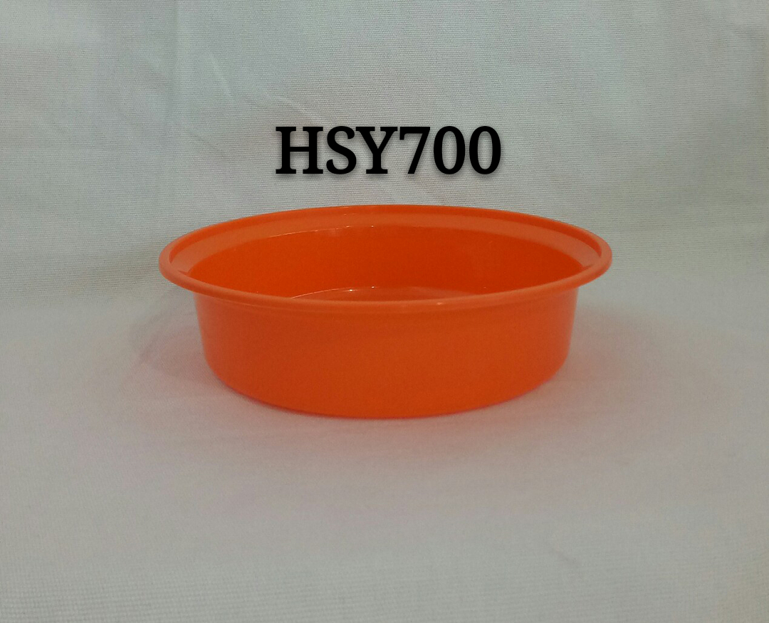 Round 700mL disposable PP plastic microwave safe food container with arched lid