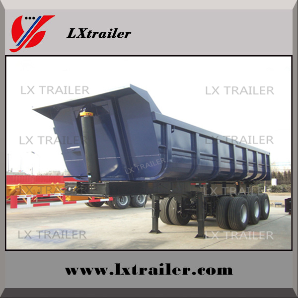 3 axle steel tipping tipper semi trailer dump trailer