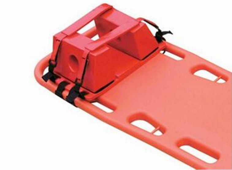 medical transfer plastic back spine board stretcher with Head holder