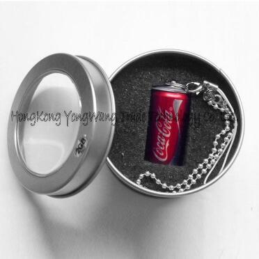 Metal coloful manufacturer selling minion cola bottle shape usb 20mini can shape usb flash drive memory stick