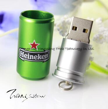 Metal coloful manufacturer selling minion cola bottle shape usb 20mini can shape usb flash drive memory stick