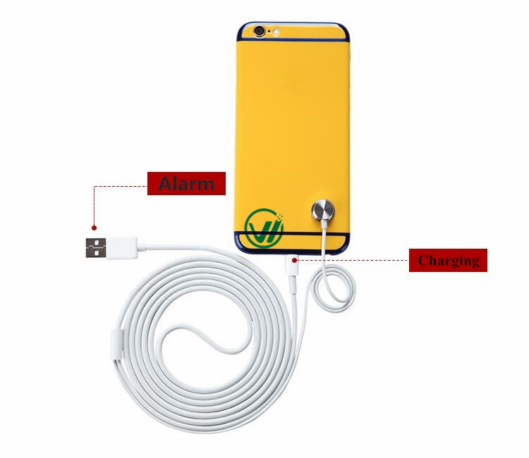 Shenzhen Manufacture retail 6 ports mobile phone antitheft alarm with charging system for iPhone