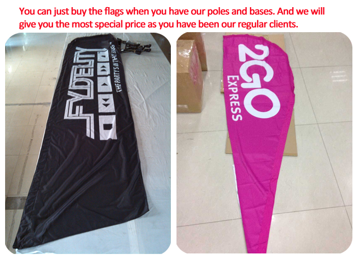 2017 Hotsale Single Side Beach Flag with X Base and Water Bag