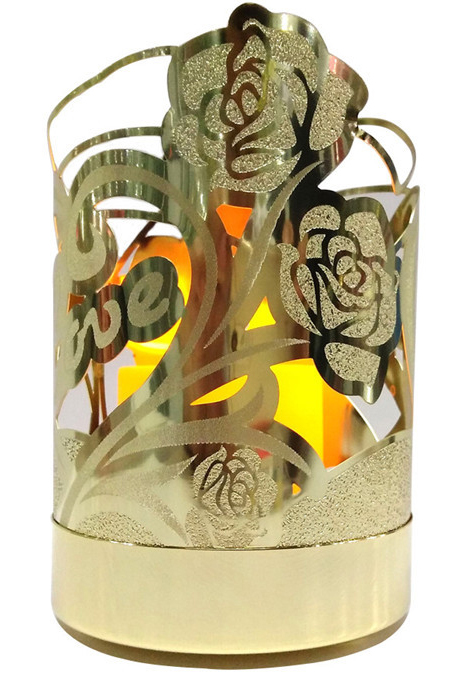 Metal tealight candle holder
