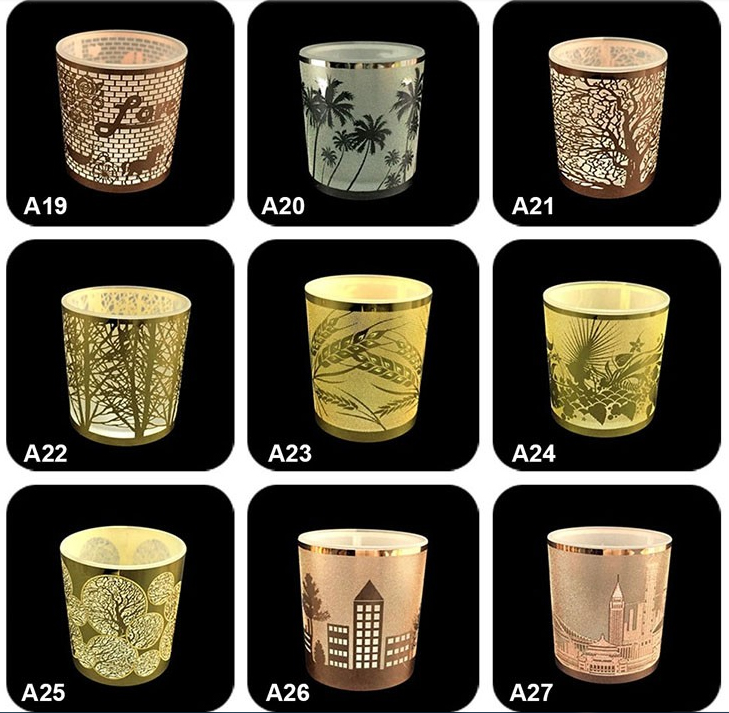 Glass candle holder