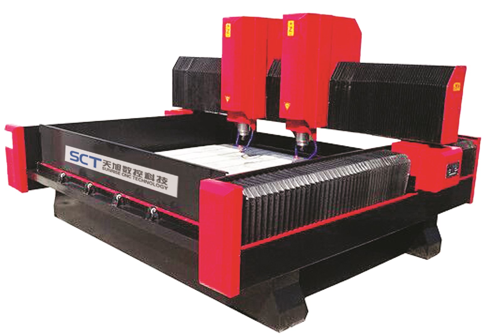 SCTS1325D Wood and MDF Engravng Aluminumn Copper Steel Processing Double Heads Stone CNC Router