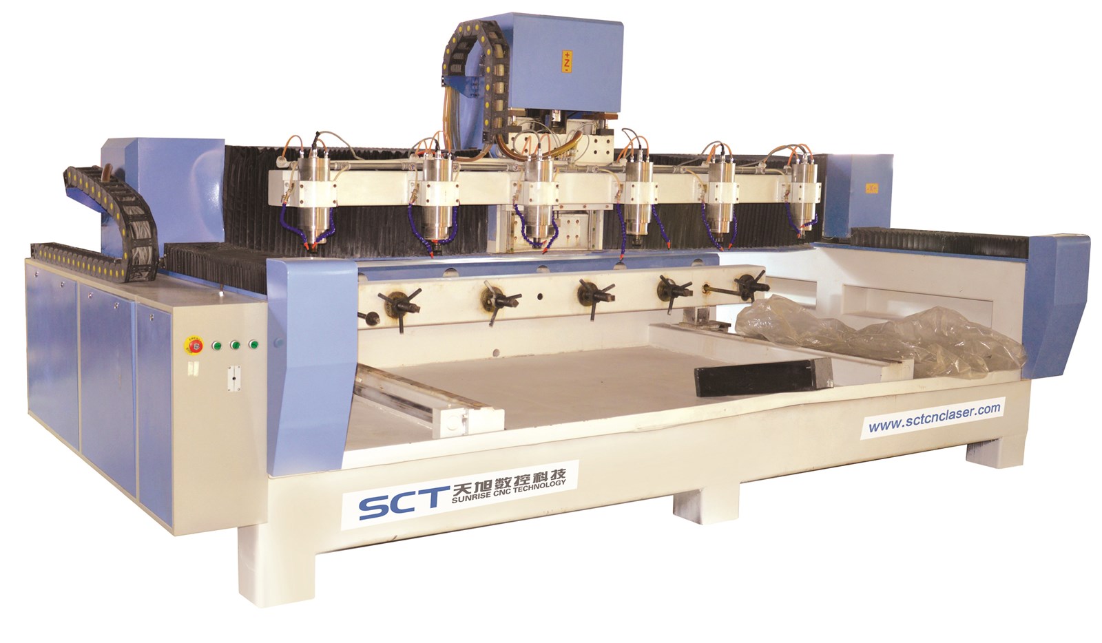 SCTS1320R Glass Ceramic Tile Carving Stone CNC Router with Rotary System