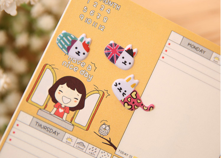 Diary Decoration Animal Cute Puffy 3D Stickers