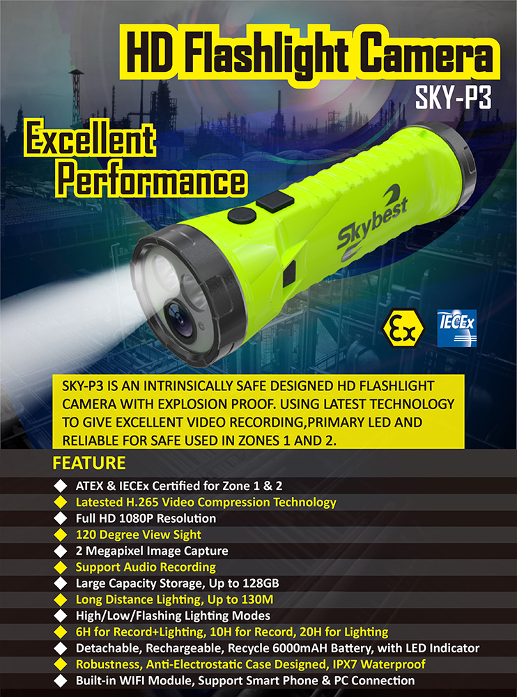 SKYBEST SKYP3 HD Flashlight Camera