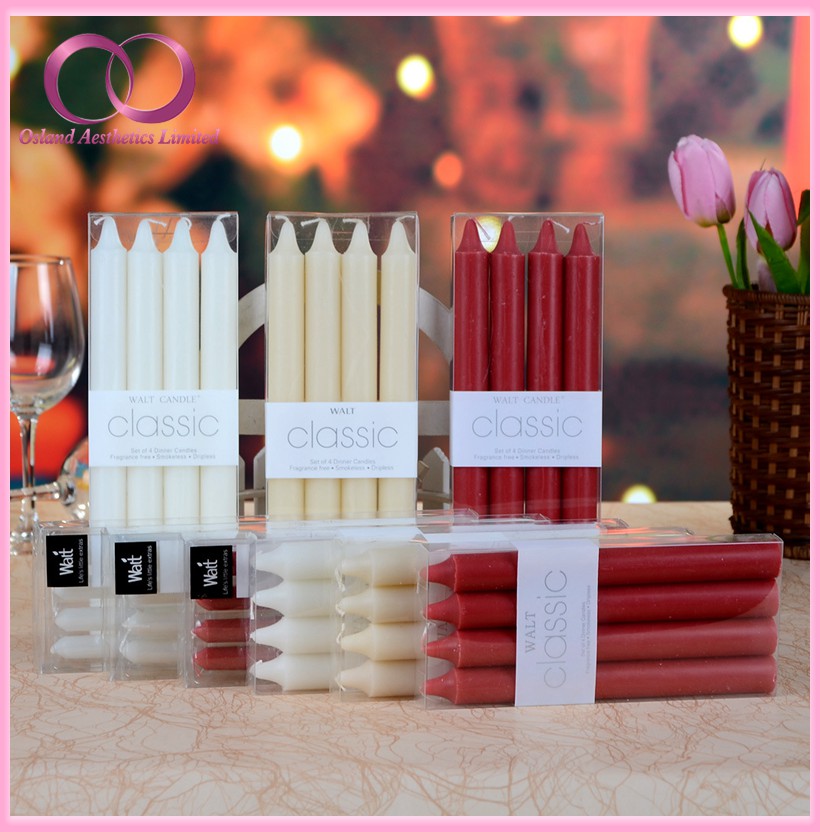 Colored Classic Plain Tapered Candles for Lightening