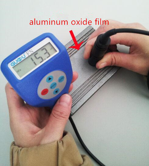 Easy to use powder coating thickness gauge on stainless steel and Aluminum
