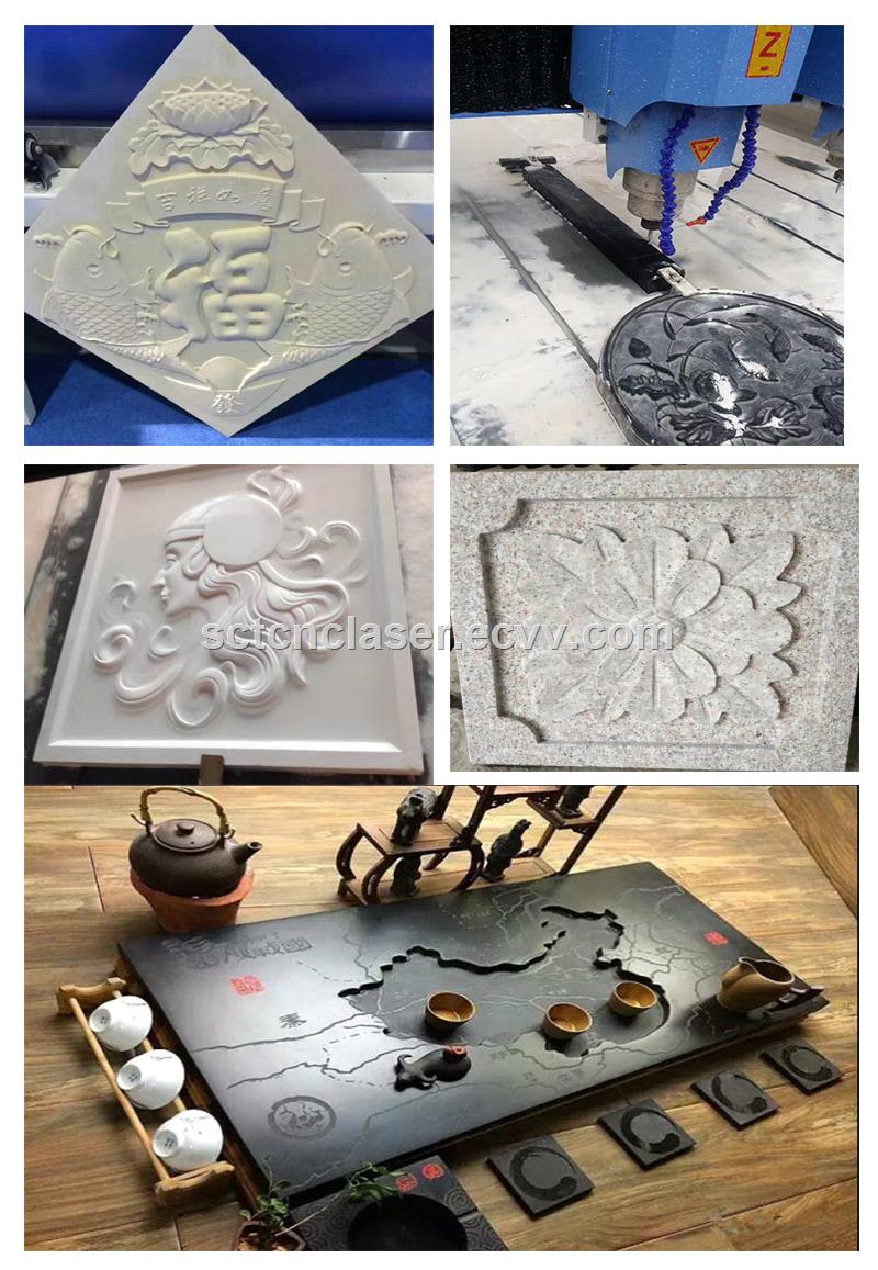 1825 Stone Marble Granite Carving CNC Router with Double Heads