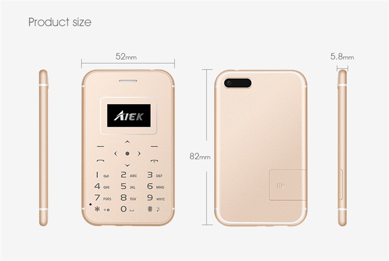 AIEK 58mm Ultra Thin Card Phone X8