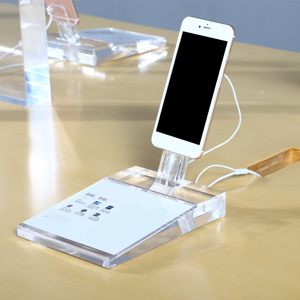 appropriative mobile clear acrylic display stand for iphone retail store support exhibition