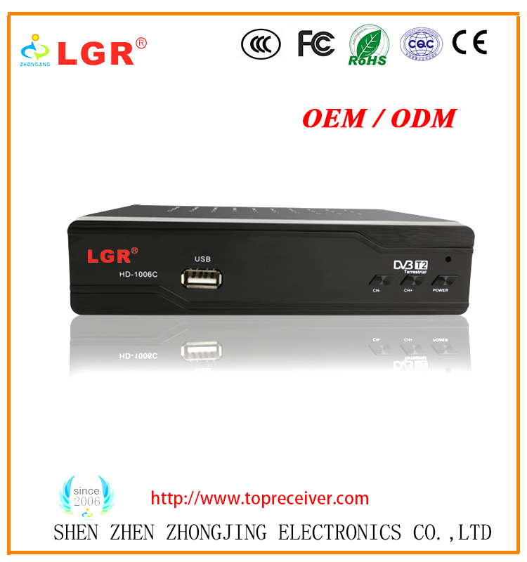 Digital HD DVBT2MPEG4 DVBT2 Set Top Box