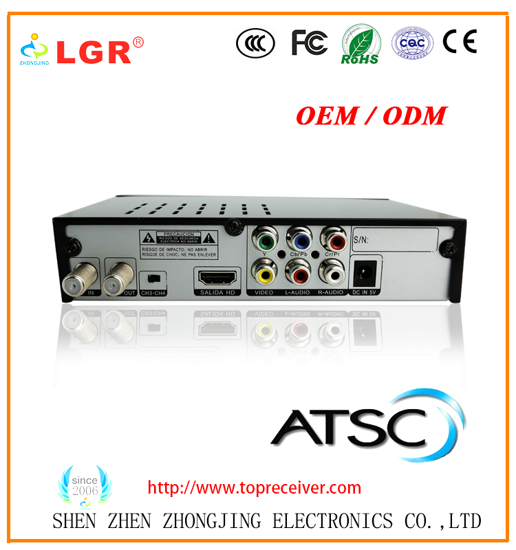 New Hot 2016 atsc TV box set top box receiver 1080p support pvr atsc digital box for Mexico