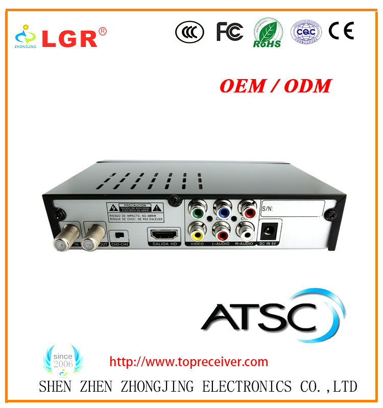 New Hot 2016 atsc TV box set top box receiver 1080p support pvr atsc digital box for Mexico