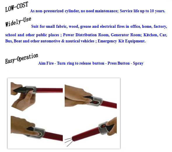 Portable aerosol fire extinguisher