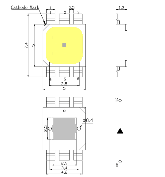 high power 5074 5050 5730 5630 3030 2835 SMD LED chip 1W white specifications