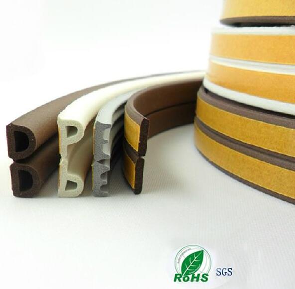 Self Adhesive EPDM Foam Rubber Window And Garage Door Seal Weather Stripping D1210