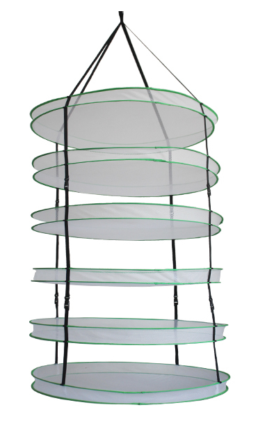 2 Feet Diameter Collapsible Mesh Hydroponic Drying Rack Net w ClipsStorage Carrying Bag