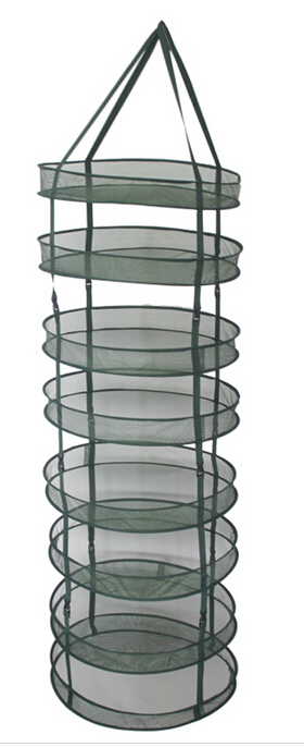 2 Feet Diameter Collapsible Mesh Hydroponic Drying Rack Net w ClipsStorage Carrying Bag