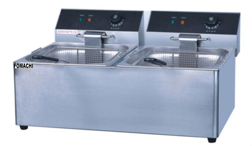 Counter Top Electric Deep Fryer 2 Tank 2 Basket Electric Fryer FMXWE263D