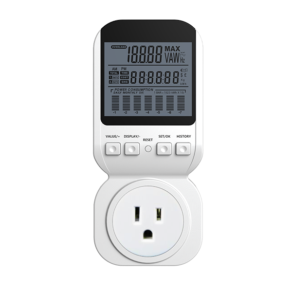 3 pin Plug Energy Meter Power Meter Socket Single Phase for Equipment