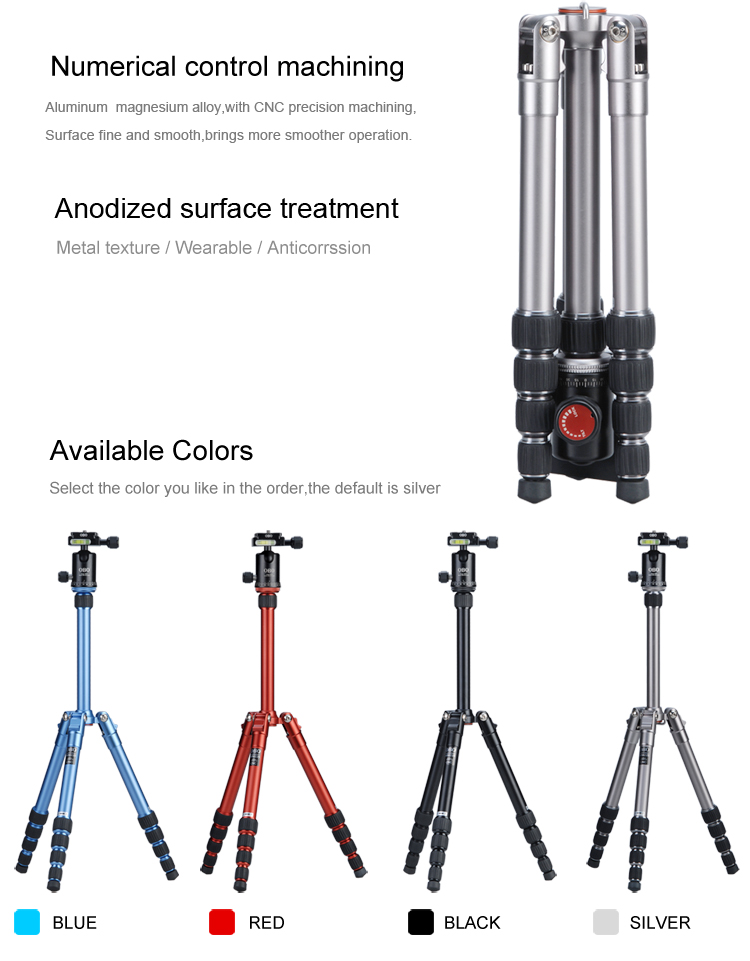 Light weight flexibe carbon fiber dightl camera mini tripod