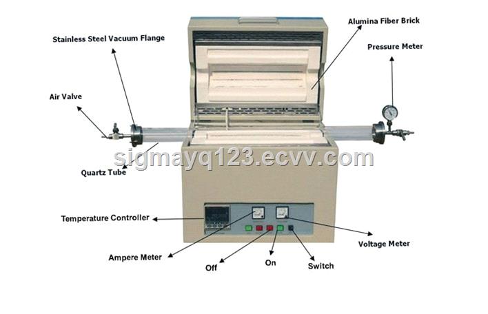 Vacuum Atmosphere Tube Furnacemuffle furnacelab furnace Diameter 60mm 1200 Celsius Degree