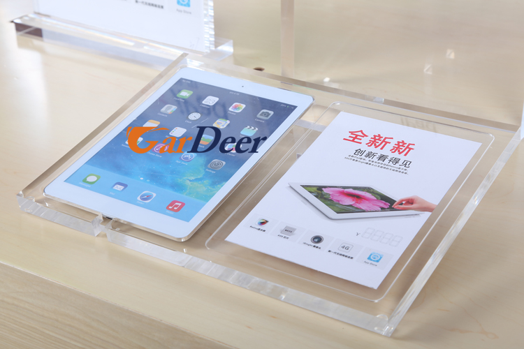 Factory price specialized combined luxurious acrylic air2 display holder for ipad experience