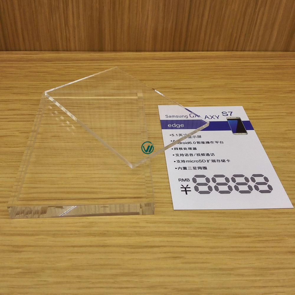 mobile phone digital acrylic price tag holder display for supermarket