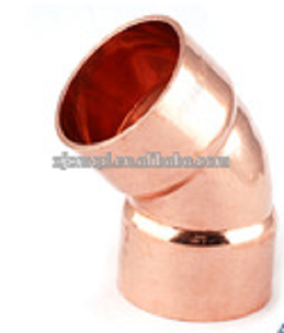 45 degree street pipe elbow end feed copper fitting capillary copper solder fitting