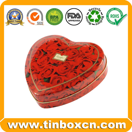 HeartShaped Candy Box Candy Tin Candy Tin Box Candy Can Tin Box for Candy Packaging Food Tin Box BR1615