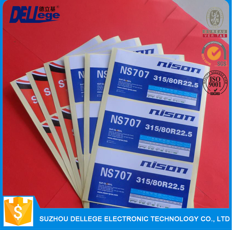 High Quality waterproof label design tyre sticker waterproof sticker