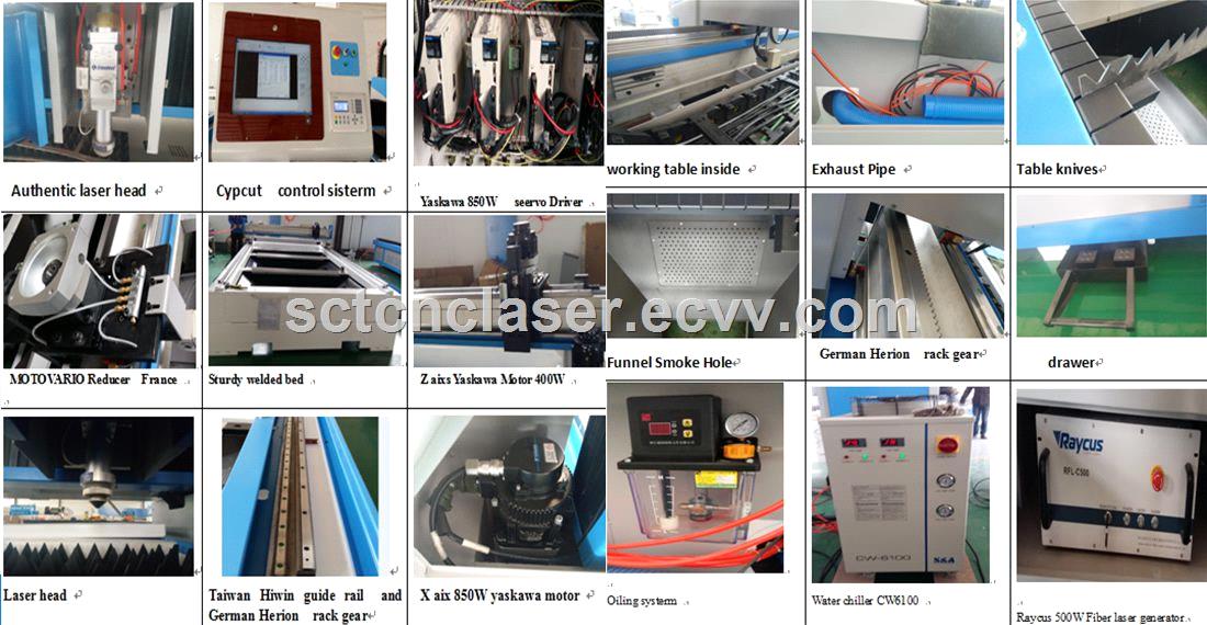High Speed Metal Plates Kitchen Manufacturing SCT Fiber Laser Cutting Machine F3015
