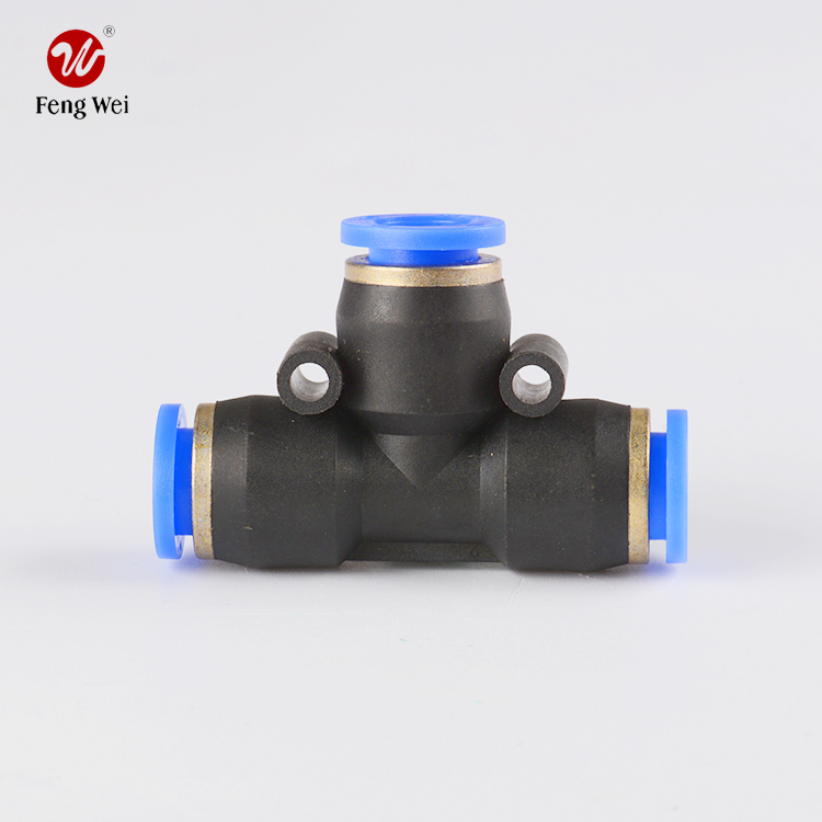Pneumatic One Touch Tube Connector Fittings Plastic Tee Connector truck accssoryauto parts