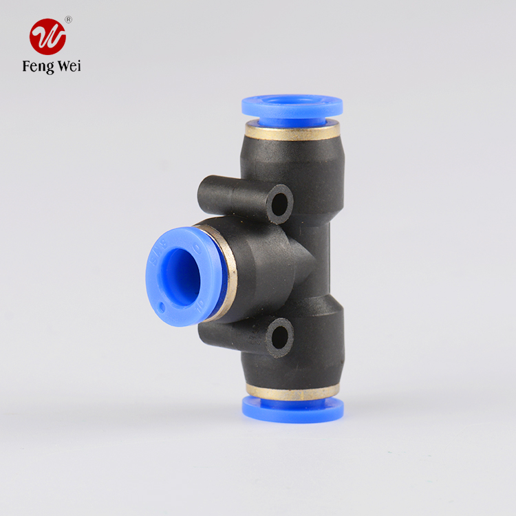 Pneumatic One Touch Tube Connector Fittings Plastic Tee Connector truck accssoryauto parts