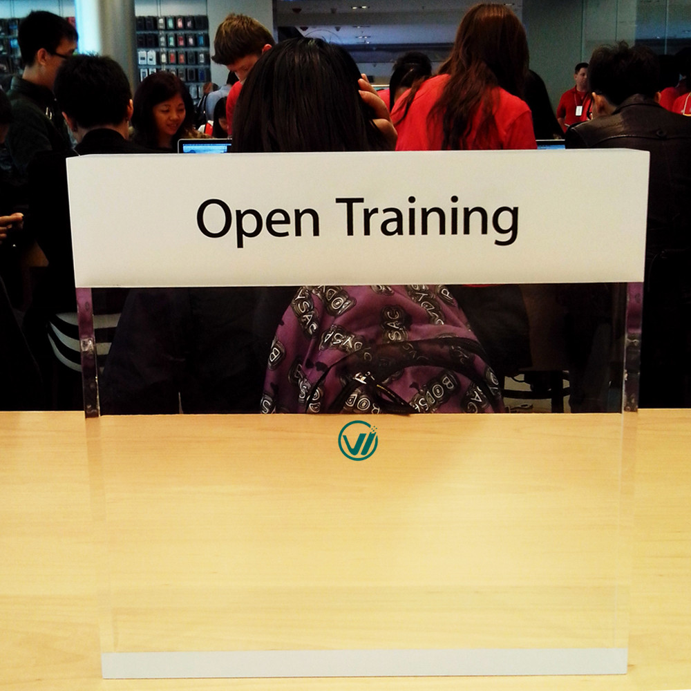 Shenzhen manufacturer customize 300x300x50mm acrylic sign board for iphone mobile phone store