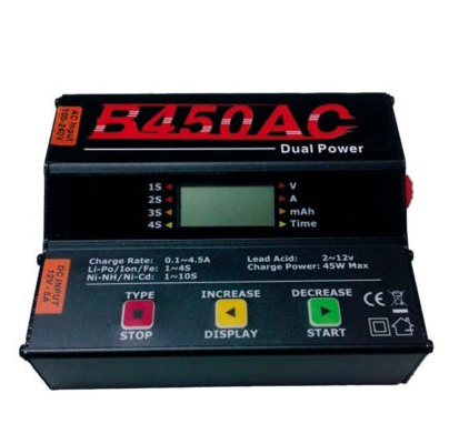 B450AC DIGITALE BILACIATORE CON SCHERMO LCD 45W battery Charger