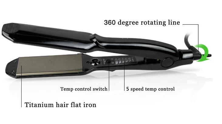 Black Color Professional Salon Hair Straightener