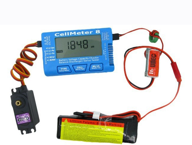 Cellmeter 8 battery voltage capacity checkerbattery dischargerservo tester