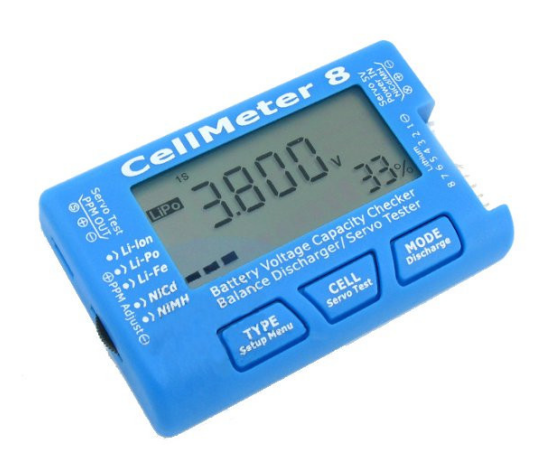 Cellmeter 8 battery voltage capacity checkerbattery dischargerservo tester