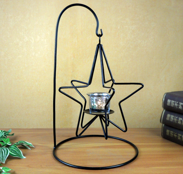 star shaped home decoration table metal candle holder