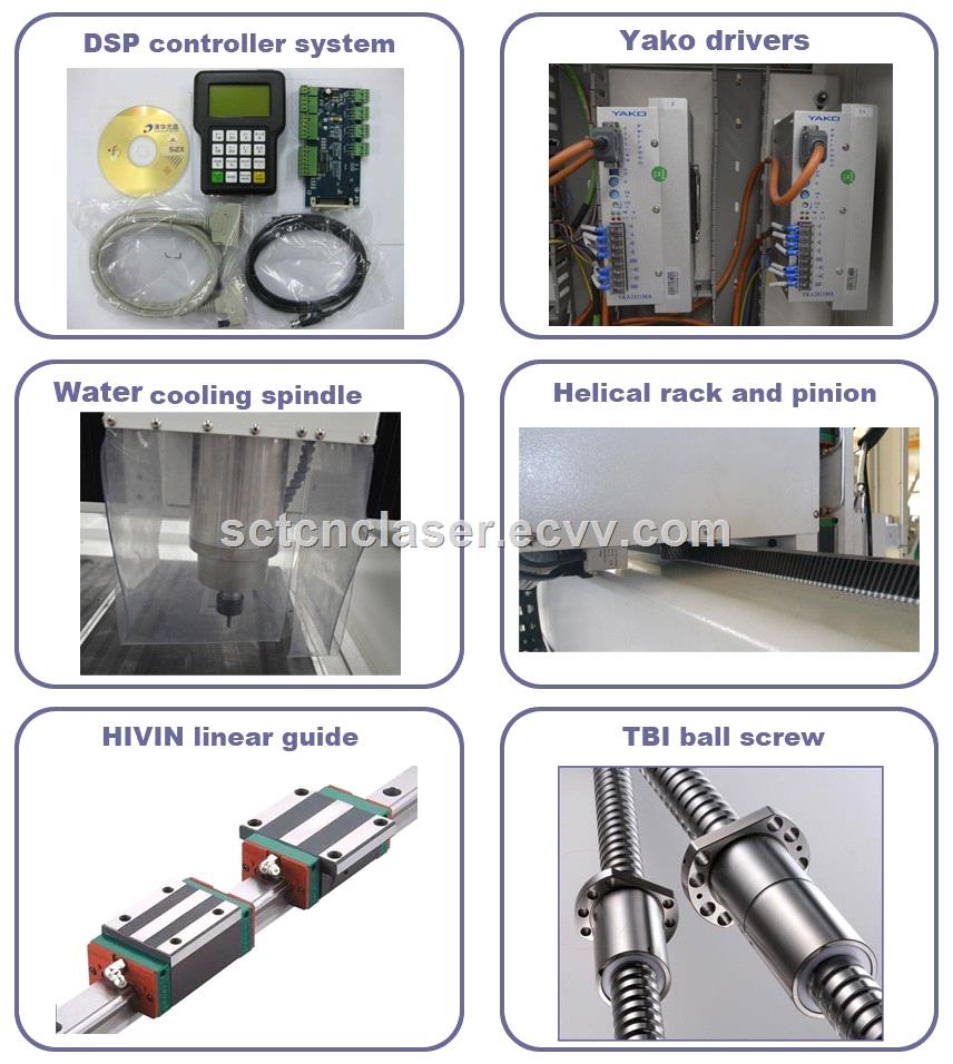 Glass and Ceramic Tile Carving 3 Axis Multifuctions CNC Router 12001200mm