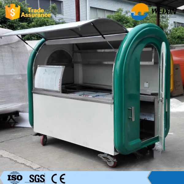 Green Mobile Food Trailer Truck